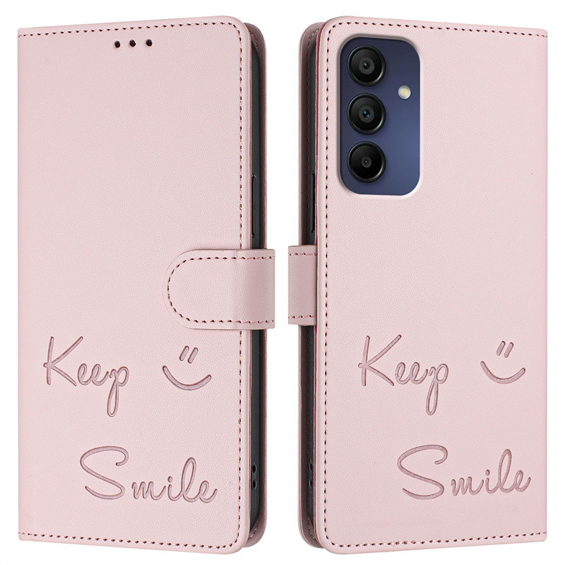 SAMSUNG SlimปลอกสําหรับSamsung Galaxy S24 FE A17 A07 A26 A16 A06 A55 A73 M56 M36 M16 M55 M15 F15 M14 M54 M34 M33 M53 M52 5G SmileหนังPUกรณี ราคา ถูกที่สุด ดีลบีเคเค แกลเลอรีภาพที่ 6