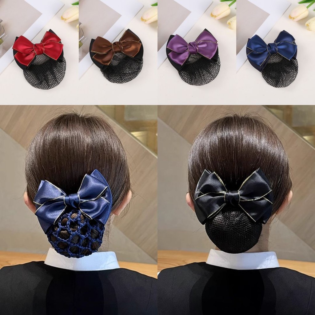 🦄Olivia🦄เน็ตตาข่ายติดผม โบว์ ผูกผม กิ๊บติดผม พร้อมส่ง #Z-0016