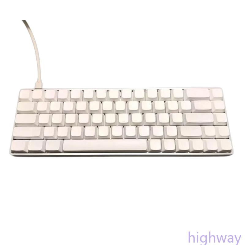 Hi Minimalistic White Mechanical Keyboard Keycaps Blank Keycaps สําหรับ AK680 RK68 DK68