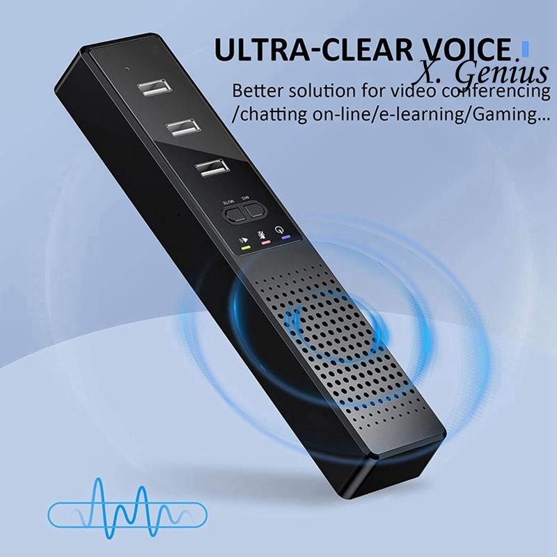 3 in 1 ลําโพงคอมพิวเตอร์พร้อมไมโครโฟนและฮับ USB Conference Speaker, PC Mic สําหรับการประชุมทางวิดีโอ .xgaminfhcifuehth