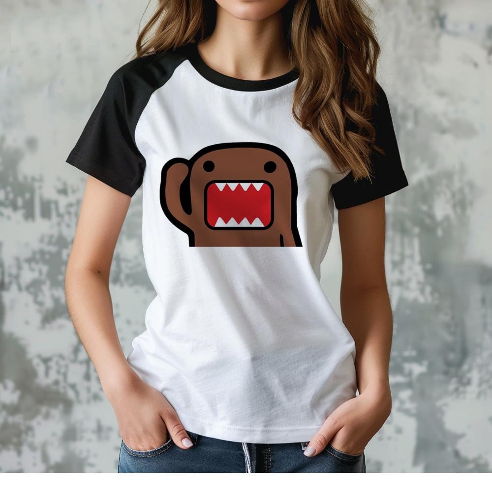 Domo t เสื้อผู้หญิงตลก streetwear เสื้อยืดสาว 2000s เสื้อผ้าออกแบบ