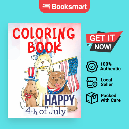 สมุดระบายสี Happy 4th Of July Perfect For Themthe Patriots The USA Lovers for Those ที่ Miss Their B