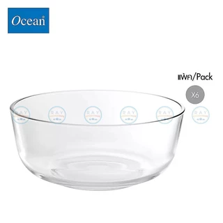 Ocean ชามแก้ว 7 นิ้ว (6ใบ) Assurance Bowl P00725 โอเชียน ชามสลัด ชามขนมลึก ชามซุป