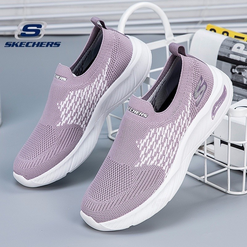 (ลดราคาพิเศษ) Skechers_ GOWALK ArchFit รองเท้าวิ่งระบายอากาศแบบ Low-top ผู้ชายและผู้หญิงพื้นหนารองเท