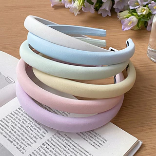 แฟชั่น Morandi ฤดูใบไม้ผลิสีหวานที่คาดผมบาง Headwear เครื่องประดับผม
