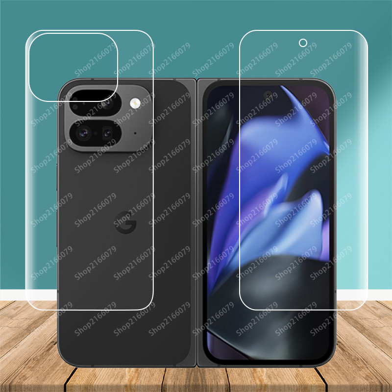 สําหรับ Google Pixel 9 Pro พับ Fold2 8.0 "Clear TPU Anti-Fingerprints 3 in 1 Hydrogel Full Cover Soft Screen Protector ฟิล์มสําหรับ Pixel พับ