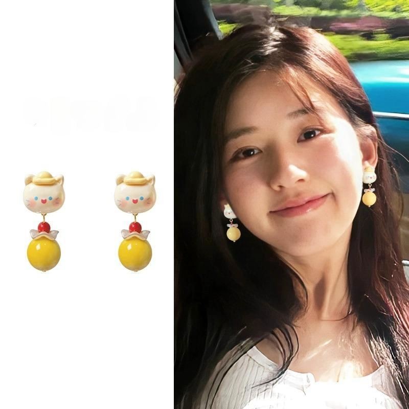 ต่างหูแมวน่ารัก ต่างหูอารมณ์หญิงหวานแปลก