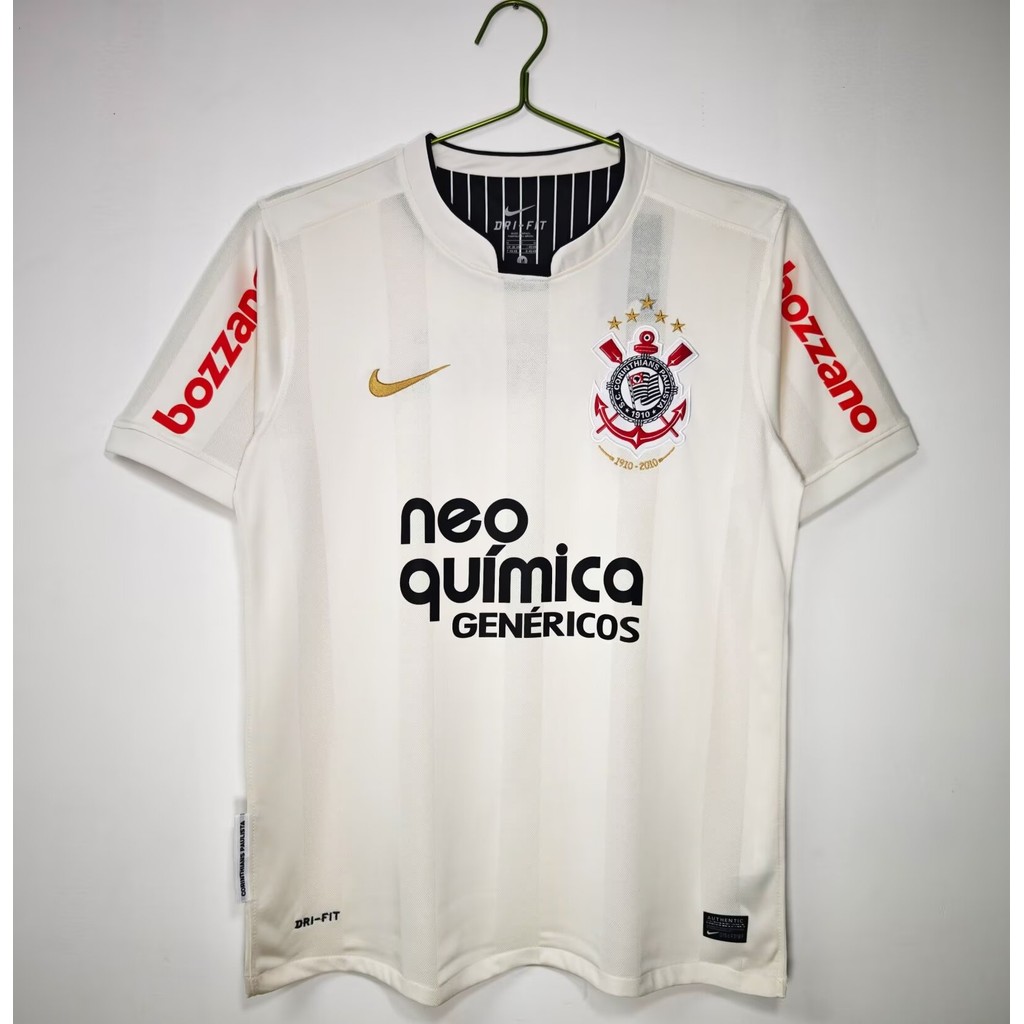 2012 Corinthians เหย้า retro jersey AAA + เสื้อฟุตบอลแขนสั้นคุณภาพสูง