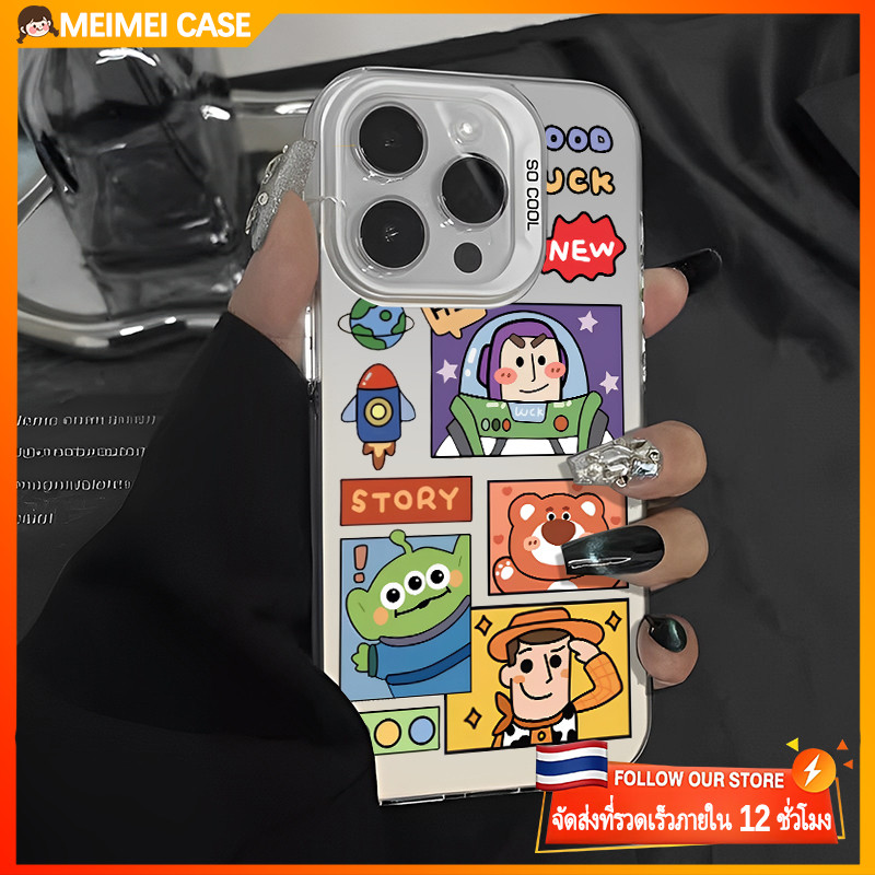 การ์ตูน Toy Story IMD กรณีโทรศัพท์โฮโลแกรม สำหรับ iPhone 12 13 14 15 16 Pro MAX X XR XS 6 7 8 14 15 Plus SE 2020