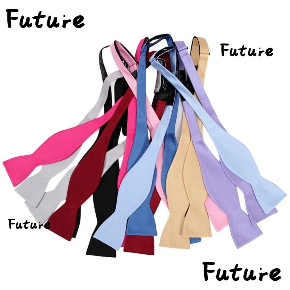Future Mens Bowties Self Bow Ties, ผ ้ าไหมซาตินคลาสสิกผู ้ ชาย Vintage Bowtie, 2024 ปรับธุรกิจสีทึบงานแต ่ งงาน Ties