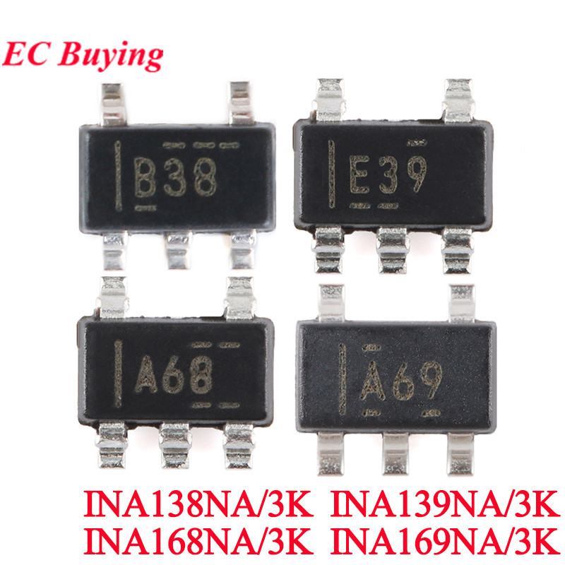 INA138 INA138NA B38 INA139 INA139NA E39 INA168 INA168NA A68 INA169 INA/3K A69 SOT-23 Current Sense เ