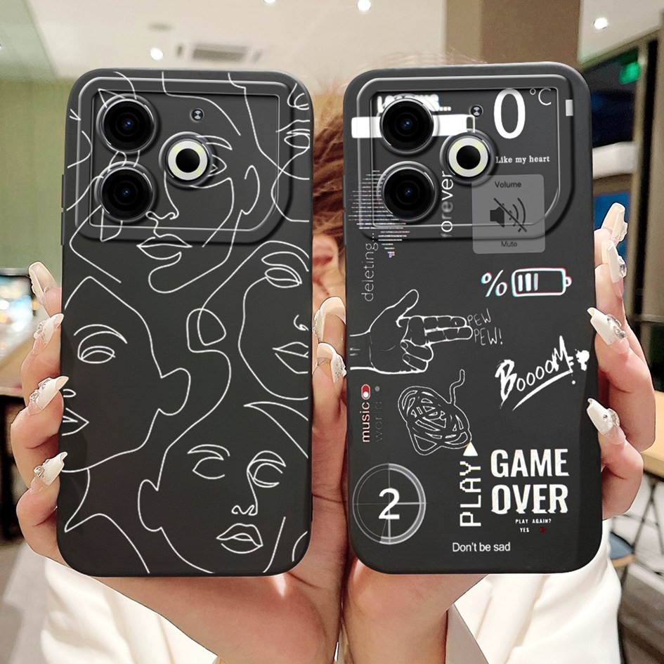 เคสโทรศัพท์สําหรับ Tecno Pova 6 Neoปลอก2024 CoolทาสีซิลิโคนกันกระแทกAnti Knock SoftสําหรับTecno Pova