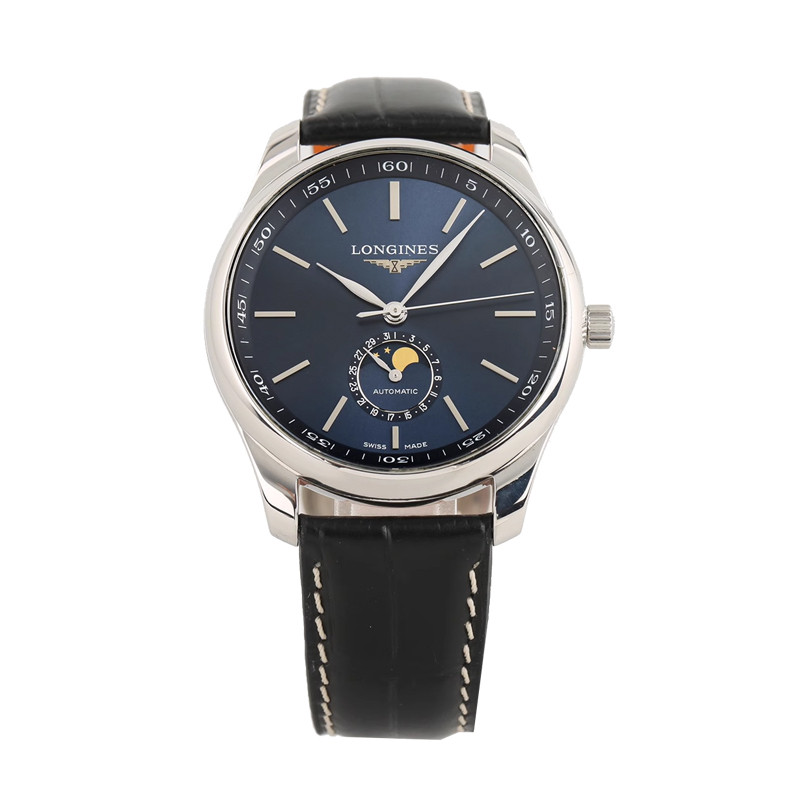 Longines Full Set Longines Master Longines Moon Phase Blue Dial 42 นาฬิกาเส้นผ่านศูนย์กลางอัตโนมัติน