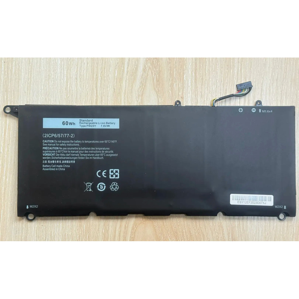 PW23Y แบตเตอรี่แล็ปท็อป For DELL XPS 13 9360 9350 13D 9343 RNP72 JD25G JHXPY RWT1R P54GTP1GT 5K9CP D