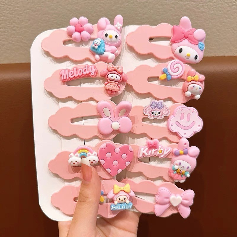 5pcs sanrio กิ๊บติดผม ลายการ์ตูนคุโรมิน่ารัก เครื่องประดับผม 2024 - รูปที่ 3