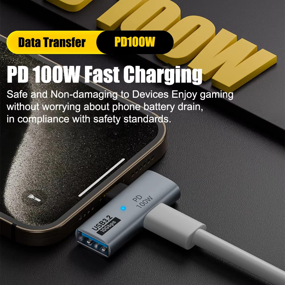 Usb C หูฟังและอะแดปเตอร์ชาร์จ 1 ใน 2 Out Type C อะแดปเตอร์เสียง PD100W Fast Charging USB C Splitter สําหรับ Ip