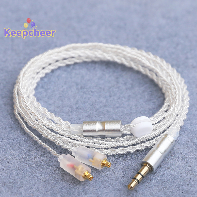 [Keepcheer] Hifi หูฟังอัพเกรดสาย MMCX 3.5 มม.1.2 ม.สายชุบเงินสําหรับ Sennheiser IE200/IE300/IE600/IE