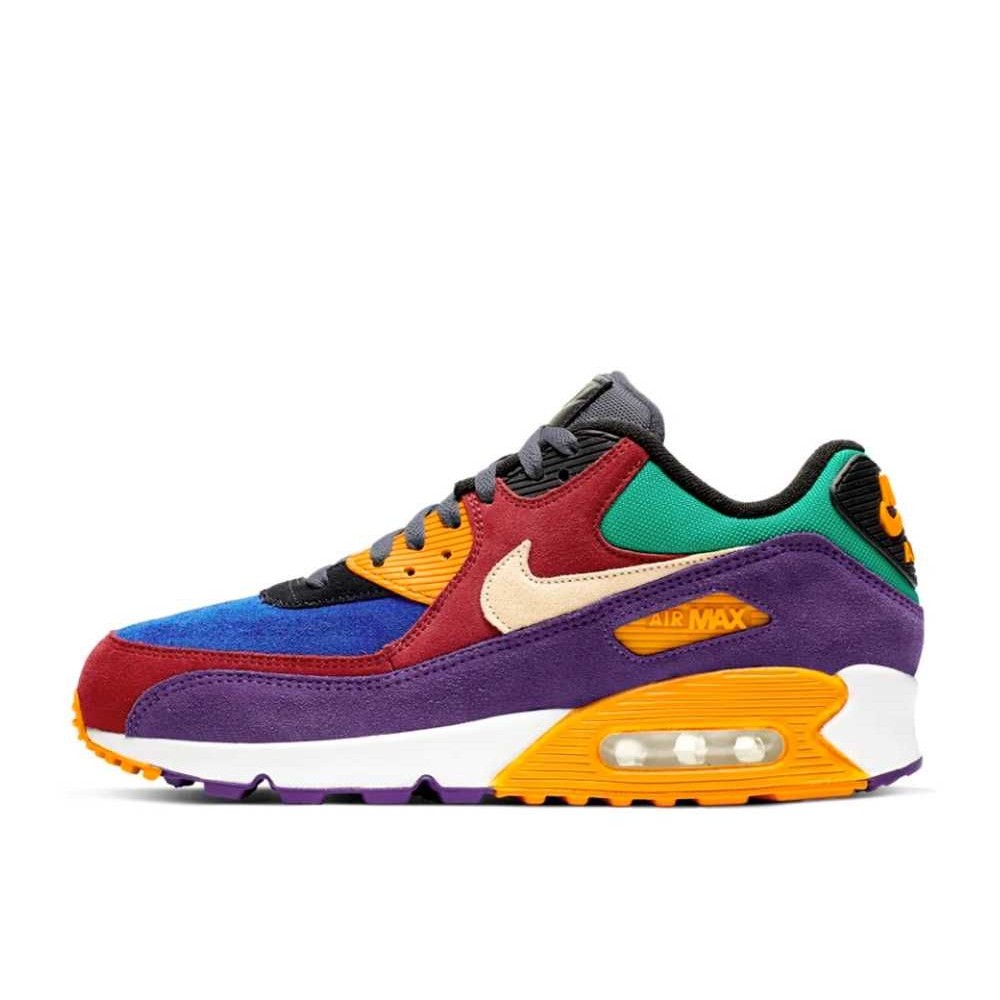 NIKE AIR MAX 90 VIOTECH UNIVERSITYRED PALE VANILLA HYPER GRAPE Sneakers CD0917-600 Unused CD0917-600