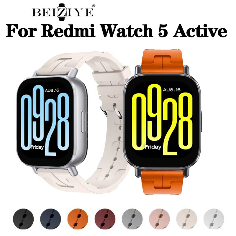 สายรัดซิลิโคนอ่อนนุ่ม Xiaomi Redmi Watch 5 Active Smart Watch สายนาฬิกาซิลิโคนสําหรับ Redmi Watch 5 Lite Breathable Watchband สายรัดข้อมือ Accessorie