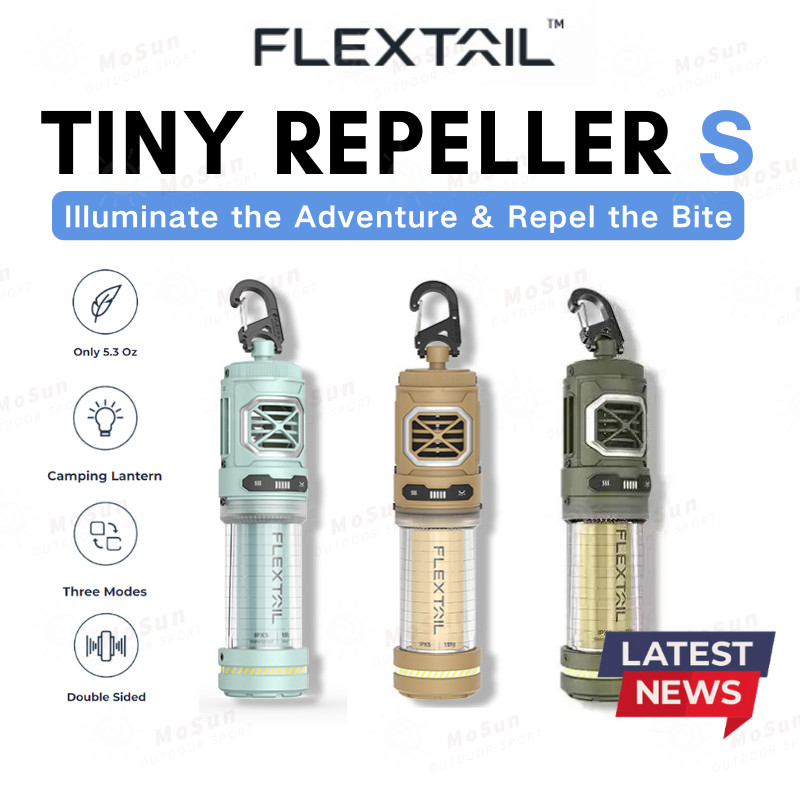 Flextail TINY REPELLER S รวมไฟส่องสว่างและไล่ยุง พร้อมกันน้ํา IPX5 เหมาะสําหรับการตั้งแคมป์ เดินป่า ตกปลา