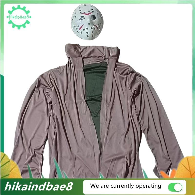 [hIkAi] Rubbits Friday the 13th Jason Adult Costume, Horror Character Dresses, Halloween Adult Costu