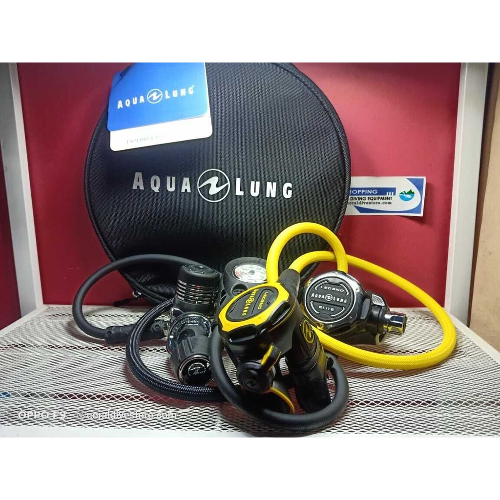 Aqualuung Leg3nd Elite พร้อม Aqualuung Leg3nd Octopus +กระเป๋าเกจและเรกูเลเตอร์