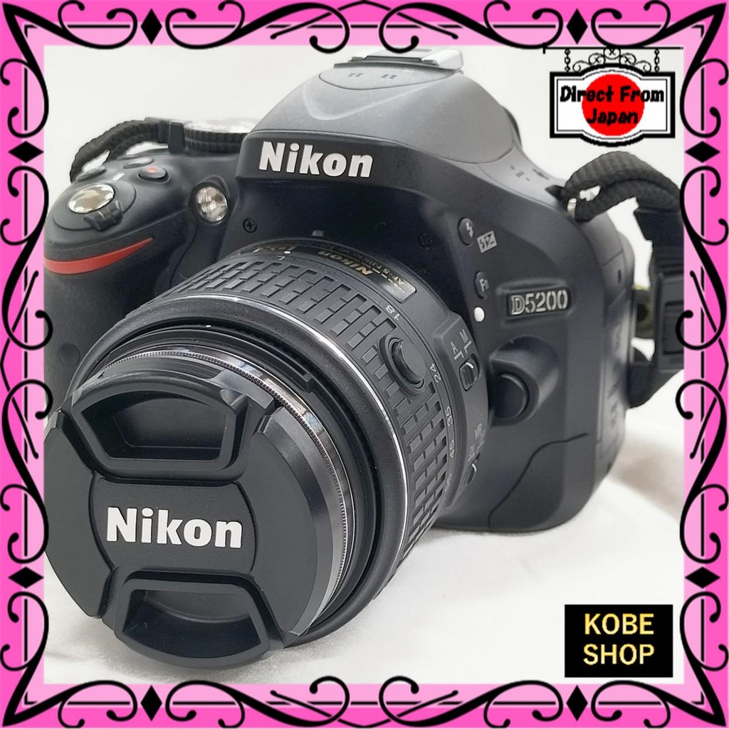 【ส่งตรงจากญี่ปุ่น】 ชุดเลนส์ NIKON D5200 กล้องดิจิตอล SLR 【สินค้ามือสอง】