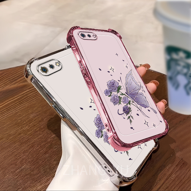 เคส OPPO A3S A5 A12E A1K realme C2 เคสโทรศัพท์ซิลิโคนป้องกันสี่มุม CHD