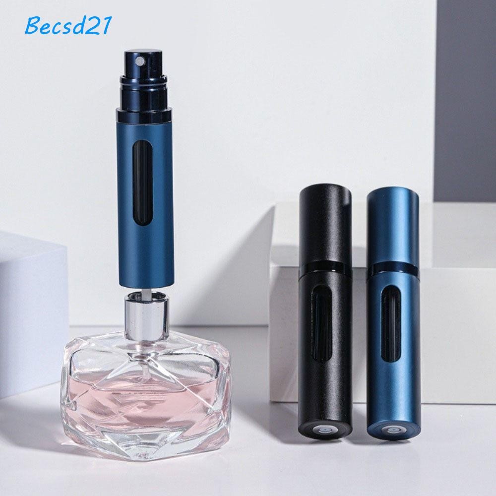 Becsd 5/8ml ขวดน้ําหอม, มินิพร้อมภาชนะเครื่องสําอางสเปรย์, แก้วรีฟิลแบบพกพาปั๊มกลิ่น Travel