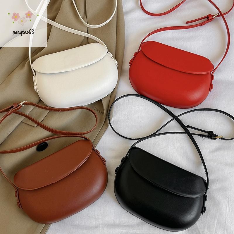 Pengatao03 PUหนังผู้หญิงCrossbodyกระเป๋าแฟชั่นกระเป๋าสะพายอานกระเป๋ากระเป๋าสะพายสีลูกกวาดสาวMessengerกระเป๋าใหม่
