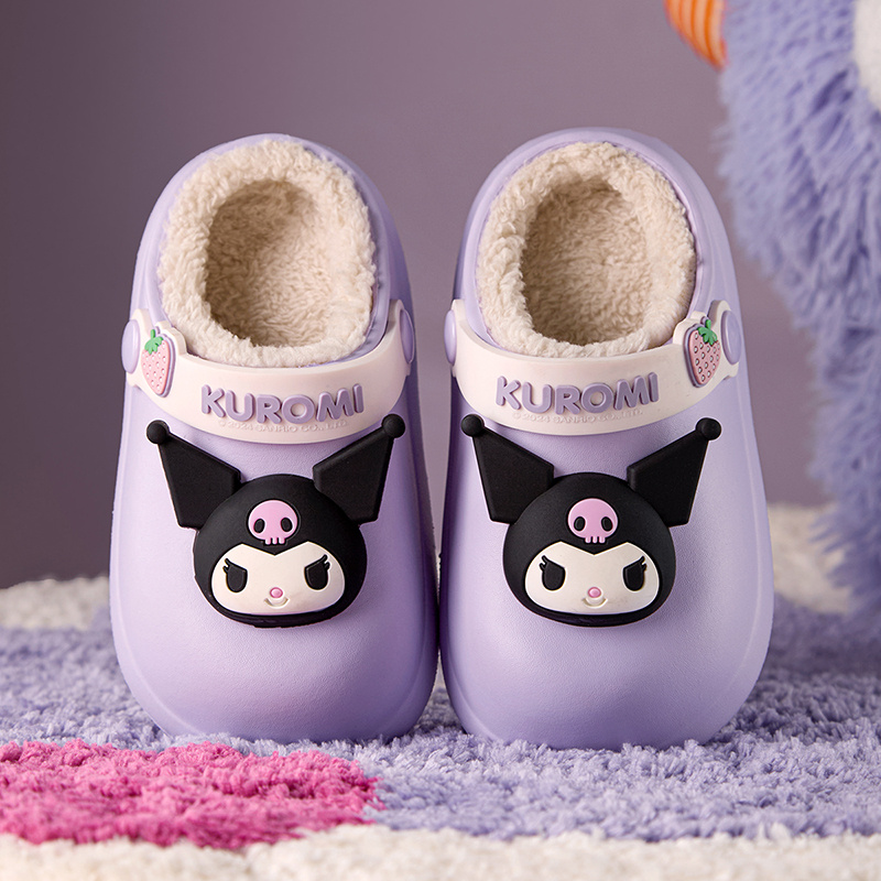Cheerful Mario รองเท้าแตะเด็ก Sanrio ซินนาโมโรล คุโรมิ ทำนอง กันลื่น กันน้ำ รองเท้าใส่ในบ้านเด็กเด็กผู้หญิง สลิปเปอร์เด็ก