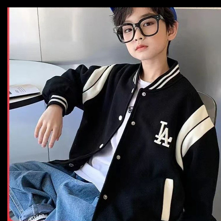 เด็กเบสบอลเครื่องแบบเสื้อเด็กชายใหม่ด้านบนแจ็คเก็ตฤดูใบไม้ผลิของเด็กผู้หญิง