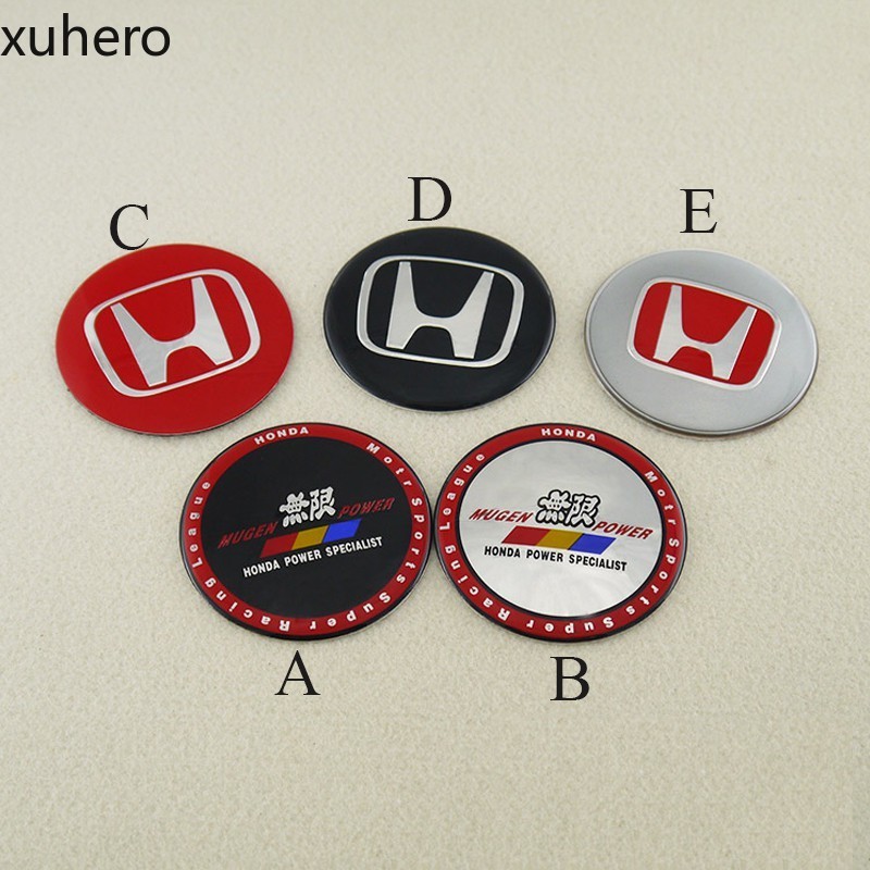 4 X 56mm Honda Logo Wheel Hub Cap Sticker สําหรับ Honda City Jazz