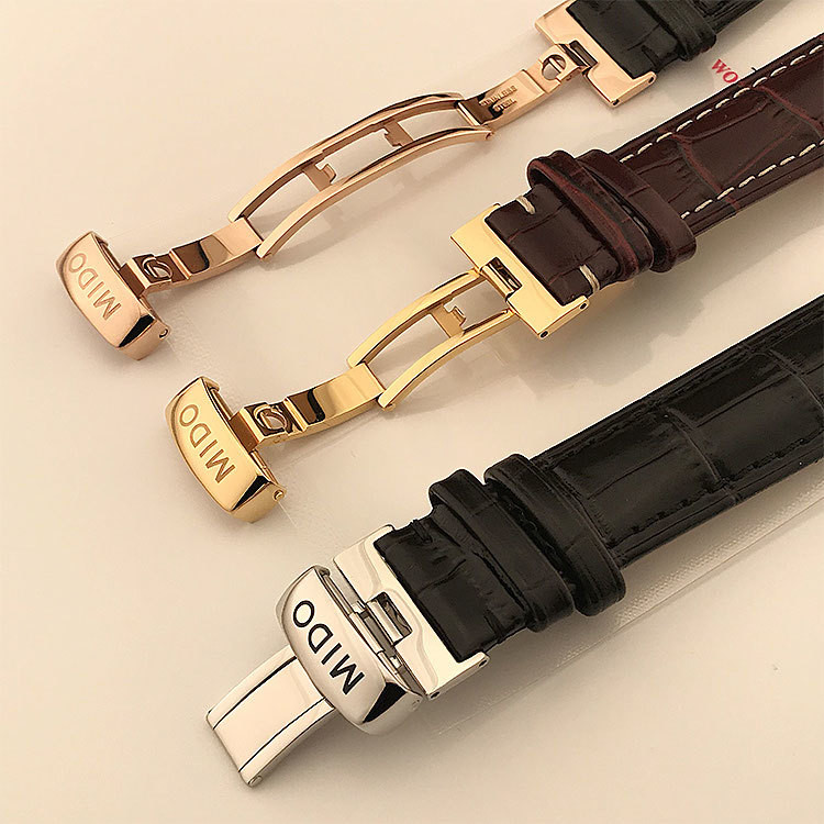 สําหรับนาฬิกา Mido หนังแท้ Baroncelli M8600 M7600 ผู้ชายและผู้หญิง Rudder Commander 20 มม.