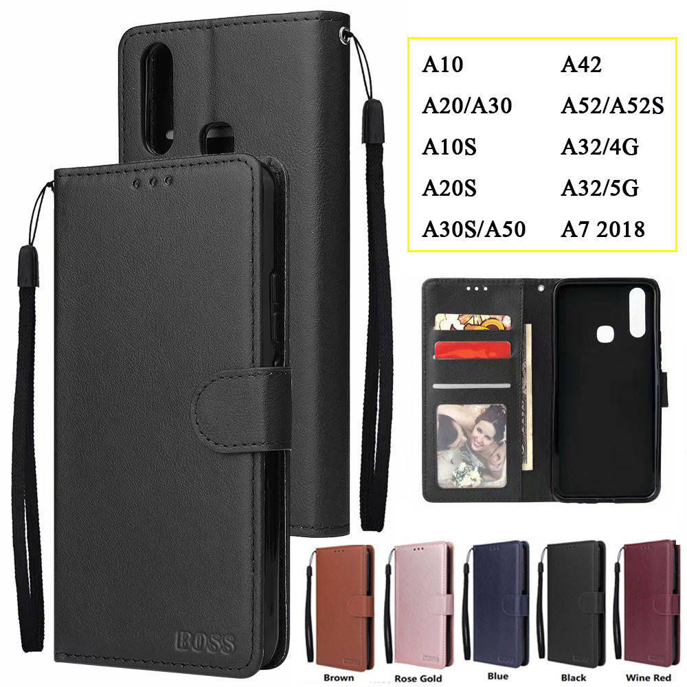 เคสฝาพับ ล็อคได้ สำหรับ SAMSUNG A42/A10/A10S/A20/A30/A20S/A52S/A50/A50S/A30S/A32 4G/A32 5G/A7 2018 เคสมีแม่เหล็ก