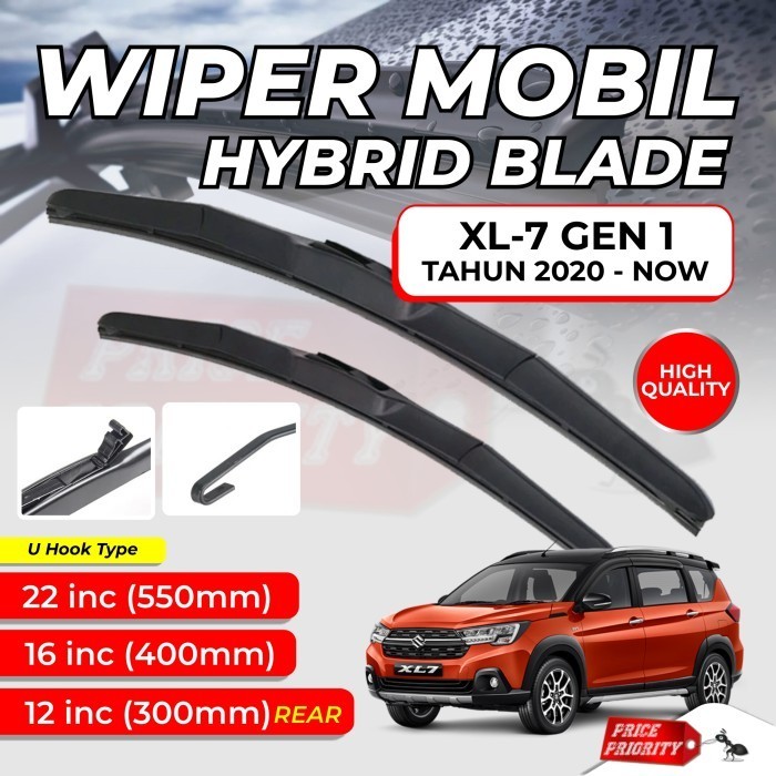 [เก็บเงินปลายทาง] Suzuki XL-7 Car Wiper Rubber Frameless Hybrid Blade Set RWB
