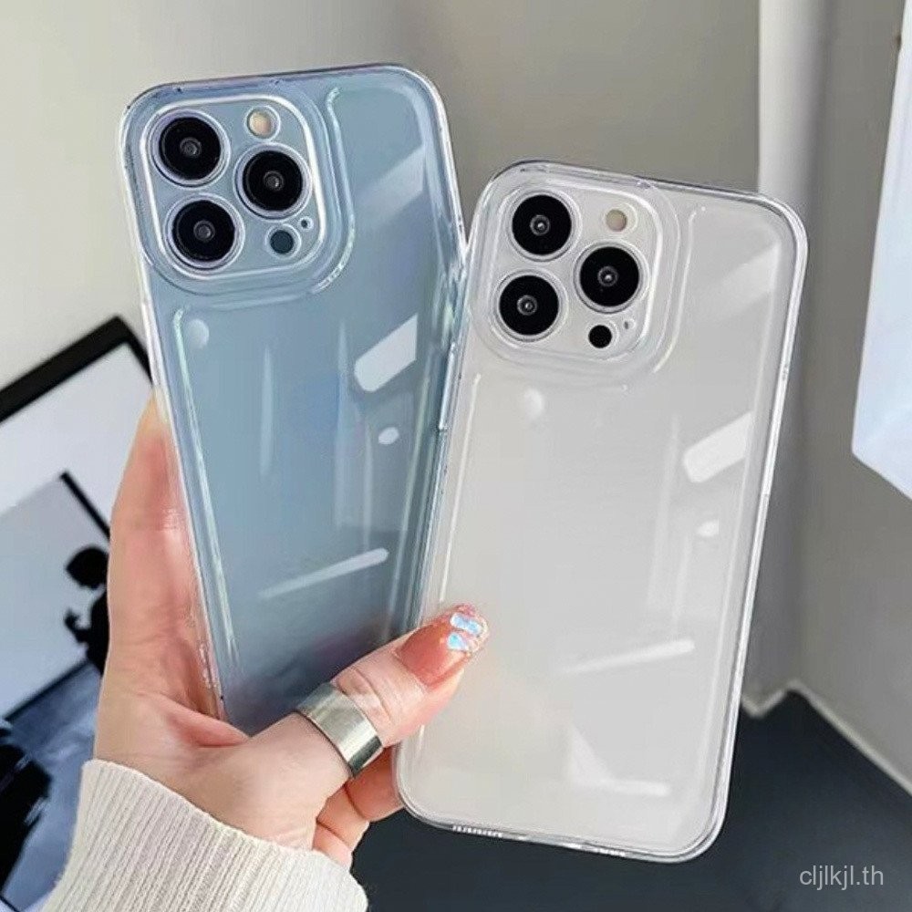 คริสตัลใสกันกระแทกเคสโทรศัพท์สำหรับ iPhone 16 15 PRO MAX 11 14 13 12 PRO MAX x XS 7 8 PLUS Dirt resistant Soft TPU ฝาหลัง