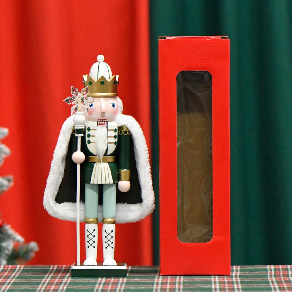 [Lszcx6l] Christmas Nutcracker Handmade Handpainted ตกแต่งวันหยุดของสะสมหัตถกรรม