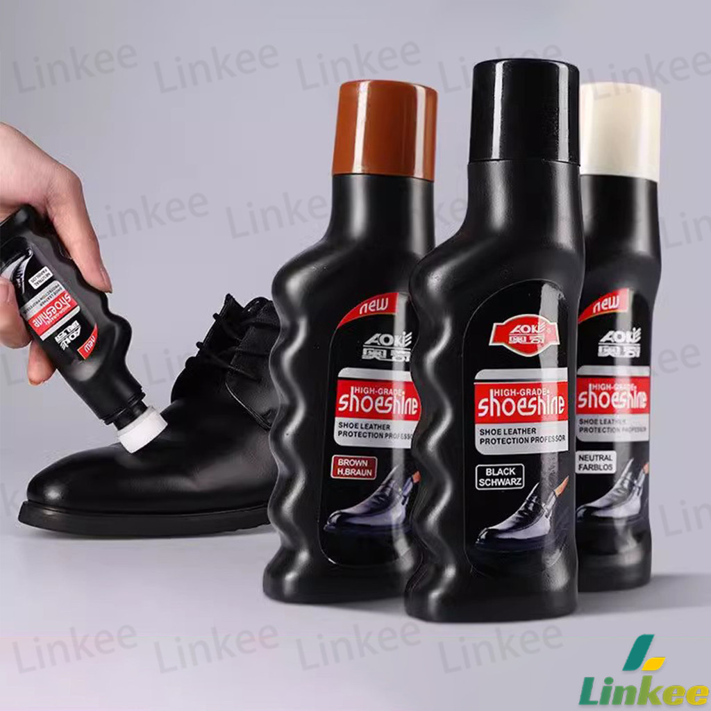 Linkee น้ำยาขัดเงารองเท้า คลีนชูส์ 65ml กันน้ำ ทำความสะอาดกระเป๋าหนังโซฟาหนัง shoe polish