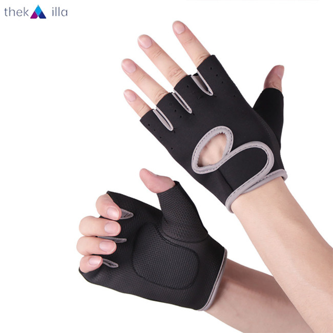 【ของแท้ 100%】ถุงมือครึ่งนิ้วกีฬายิมยกน้ําหนักออกกําลังกายฟิตเนสถุงมือสําหรับผู้ชายผู้หญิงยิมฟิตเนสสนับสนุนมือ
