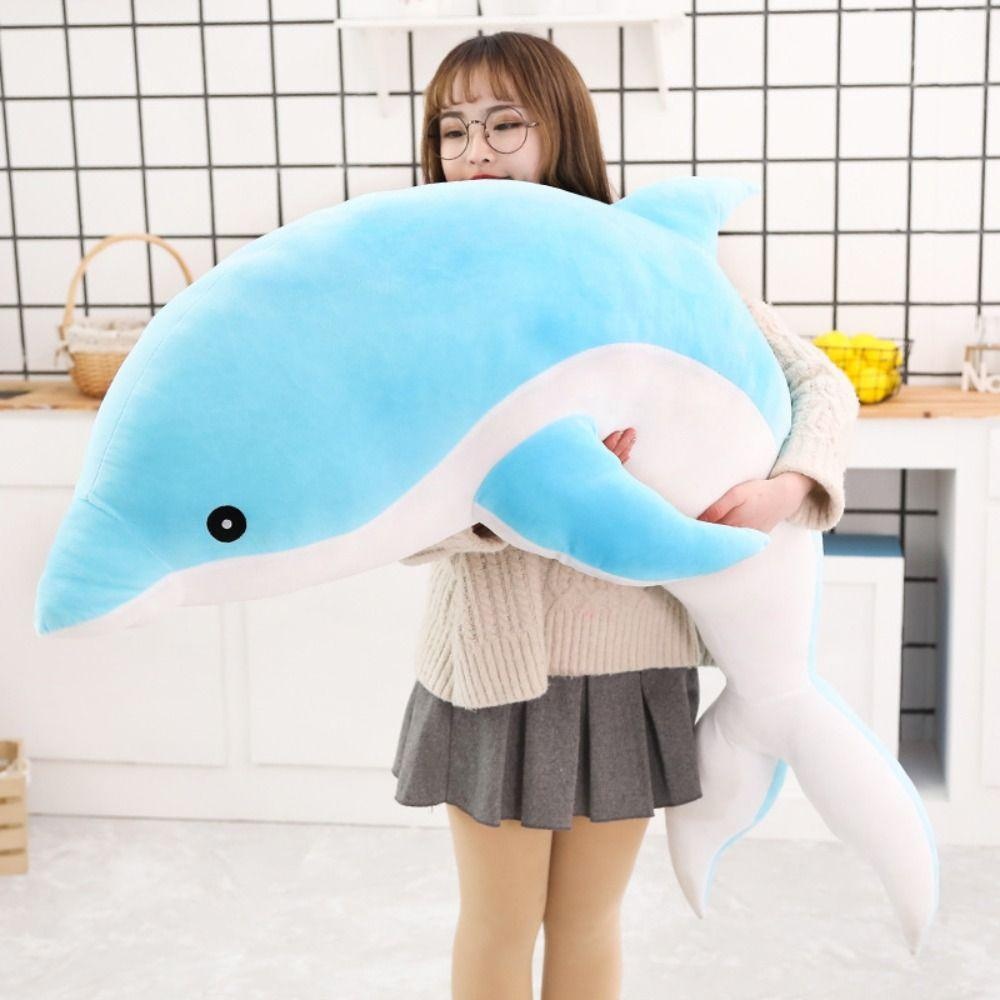 ALANFY Dolphin Plush ของเล่น,น่ารัก Marine Life Dolphin ตุ๊กตาของเล่น, หมอนเด็กนุ่ม 30 ซม.น่ารัก Dolphin หมอนโซฟาสาวของขวัญ - รูปที่ 4