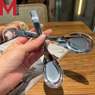 M KITCHEN ช้อน ช้อนกลาง ช้อนซุป สแตนเลสแท้ น้ำหนักพอดี ไม่บาง