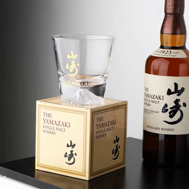 Yamazaki Glod Character Japanese Mount Fuji Snow Mountain Xo Whisky Glasses Fujiyama Snowberg Whiske