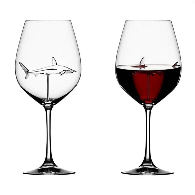 Cocktail Glass Cup Crystal Glass Shark Red Wine Glass Cup Wine Bottle Glass High Heel Shark Red Wine
