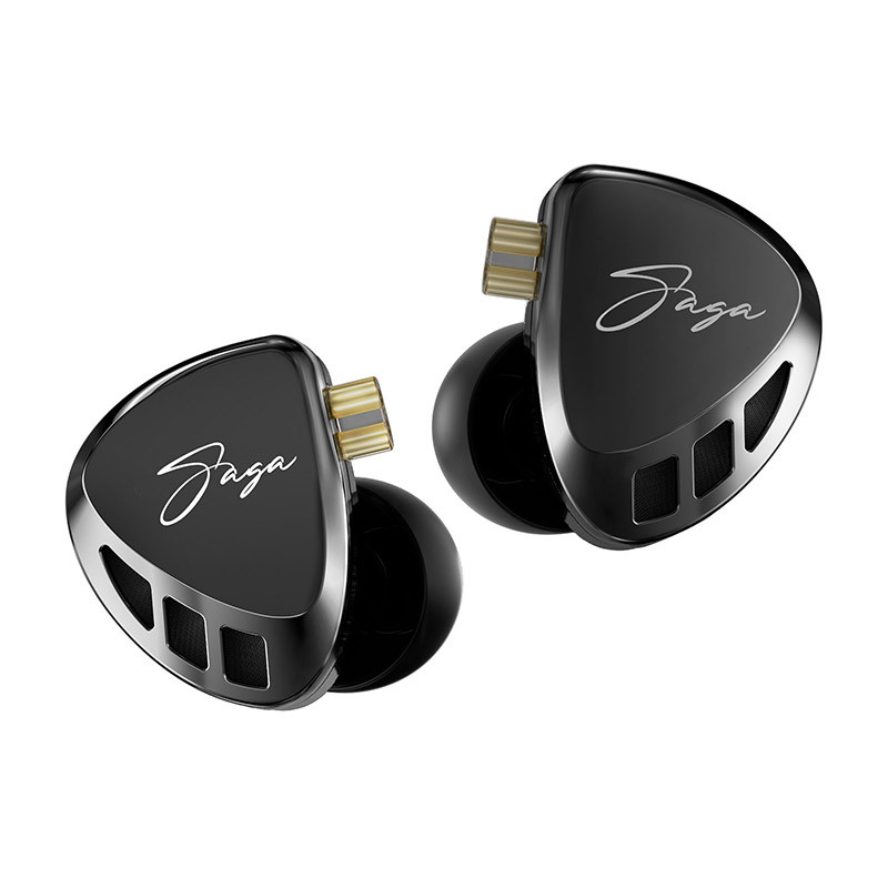 Kz Saga หูฟังแบบมีสาย Stage Live Monitor หูฟังสปอร์ตไฮไฟสเตอริโอเบสไข้เพลงหูฟังโลหะชุดหูฟังสําหรับเล่นเกม