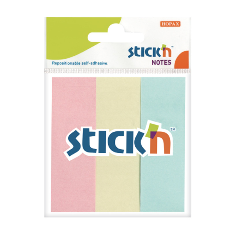 Stick'N กระดาษโน้ต สีพาสเทล รุ่น 21128 คละสี ขนาด 3x1"
