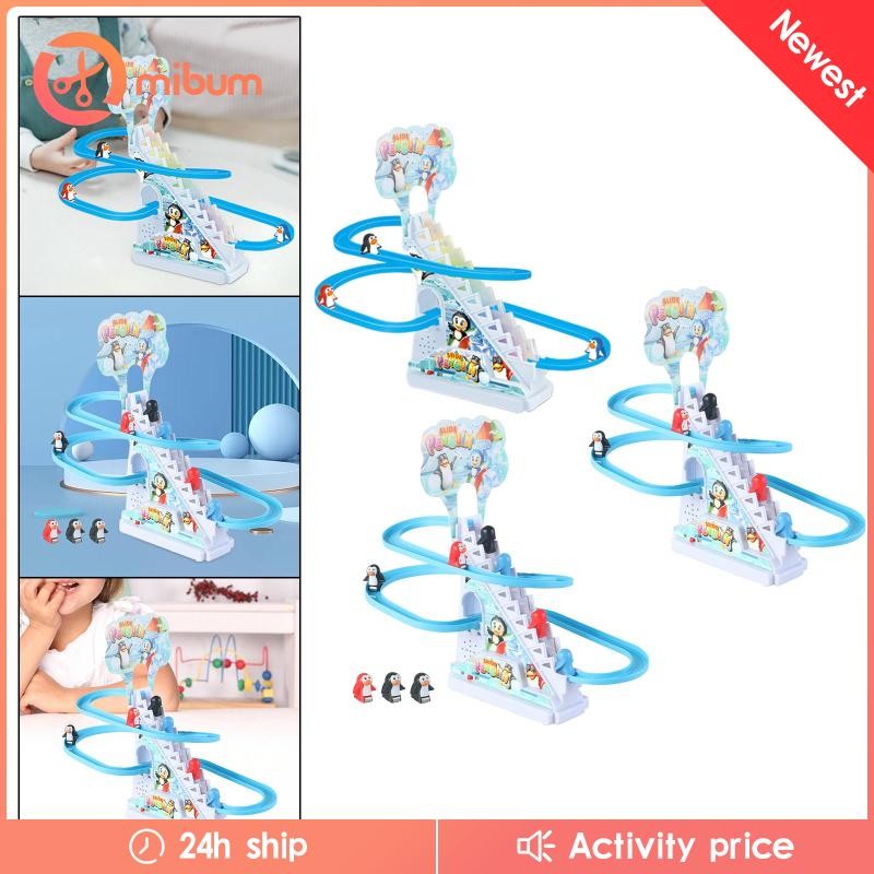[Mibum] Penguin Climbing Stairs Toys ของขวัญอุปกรณ์ประกอบฉากตัวน้อย
