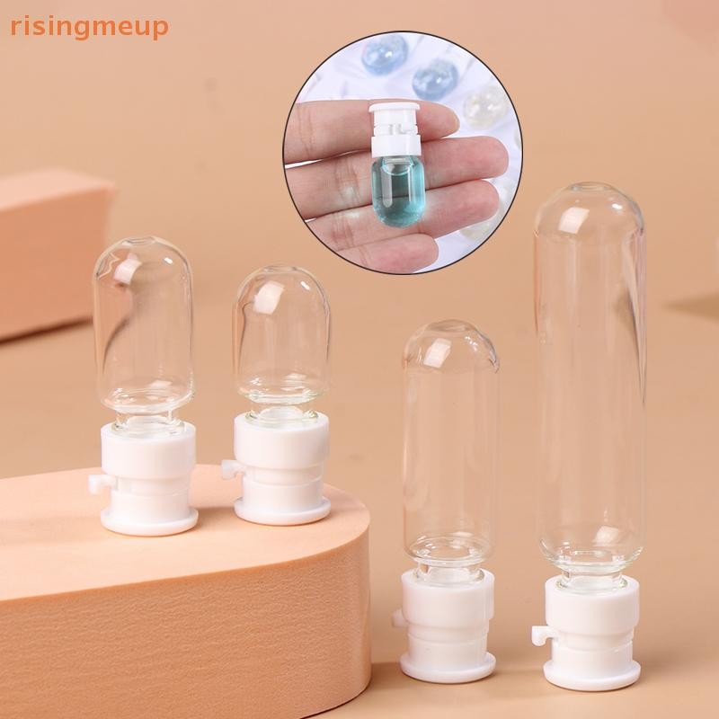 [risingmeup] 5 ชิ้น 2/3/5/10 มล. ขวดรีฟิลขนาดเล็กโปร่งใสพร้อมฝาปิดตัวอย่างที่ว่างเปล่าผง Vial ขวดเก็บแข็ง