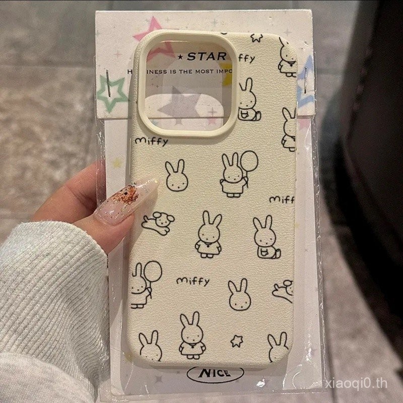 เคสโทรศัพท์สำหรับ iPhone 7 8 x XS XR xsmax 11 12 13 14 15 16 Pro Max PLUS แบบเต็มจอสายมิฟฟีแรบบิทหุ้มทั้งเครื่องกันกระแทกเคสนิ่มเคสป้องกันเคส zuug