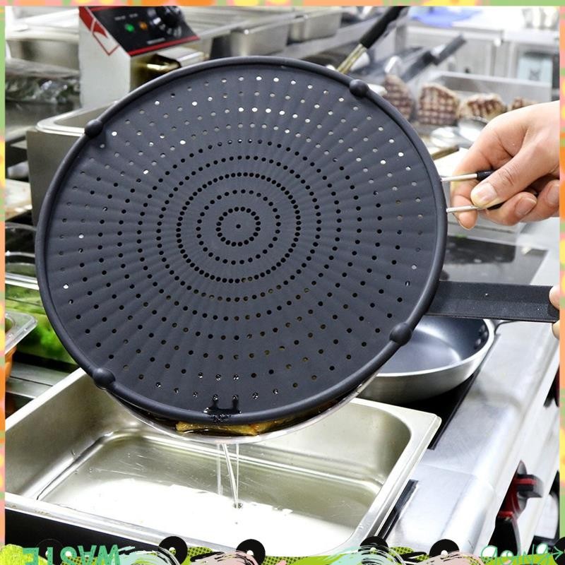 Super Silicone Splatter Screen Guard Nonstick Oil Grease Pan Lid Oil-Proof Splash Cover Fried Protection Mat